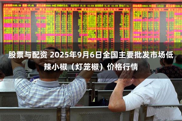 股票与配资 2025年9月6日全国主要批发市场低辣小椒（灯笼椒）价格行情